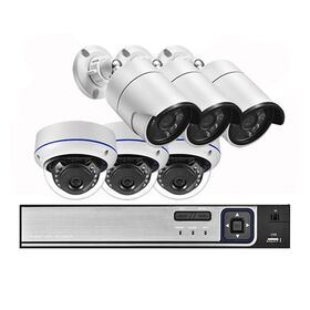 8-Kanal 4K POE CCTV-Überwachungskamerasystem-Kit mit 6 Außen-Bullet- und Dome-IP-Kameras, 8-Kanal-POE-NVR-Kit mit Bewegungserkennung und Audioaufzeichnung
