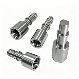 CNC Precision Turned Parts, Custom Brass & Aluminum Threaded Connector, Quick-Insert Fitting, Thread Connection Fastener Component