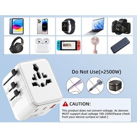 Good Quality 20W Universal Travel Adapter with Global Plug Adapter