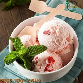 Biodegradable Birch wood Ice Cream Spoon Eco Friendly for Restaurants and Home Direct Factory
