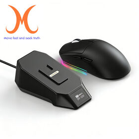 Souris Gaming Sans Fil Tri-Mode - Pixart 3311, 12000 DPI, Batterie 650mAh, Station de Charge RGB, Écran TFT, Switch Huano 100M