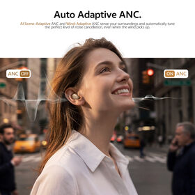 QCY B2B Fournisseur ANC Véritables écouteurs sans fil, 60dB Adaptatif ANC, 8 MIC avec AI ENC Appel Clair IPX5 Jusqu'à 50 heures Soutien OEM/ODM