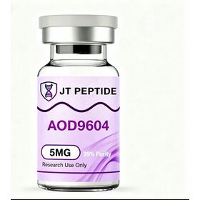 توصيل آمن وسريع، نقاء عالي 99% AOD9604 5MG، ماء بكتيري ثابت مجاني، شحن سريع من الباب إلى الباب.