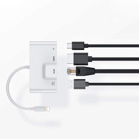 Adaptateur Ethernet RJ45 pour iPhone, 10/100 Mbps, port HDMI 1080p Prise en charge iOS 15, Adaptateur Ethernet avec port de charge