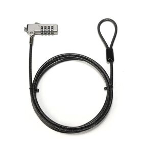 Cable de Seguridad con Combinación para Laptop, Candado Universal de 4 Dígitos con Contraseña para Computadora Portátil