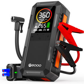 OEM CE Leistungsstarker 25mm Dual-Zylinder-Reifenfüller mit 12V Autobatterie-Booster, 10000mAh Powerbank und Starthilfefunktion