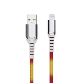 OEM &amp; ODM Thermochromique Caméléon USB A à la foudre Câble Température Sensible Changement de Couleur PU Cordon De Charge En Alliage de Zinc Plug