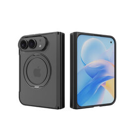 Clear Black Baby Skin Grip Foldable MagSafe Case for iPhone 18 Ultra with Stand and Hinge Protection