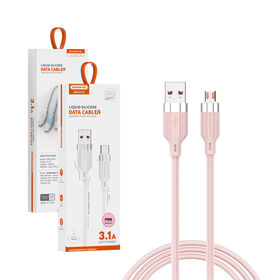 SMS BJ29 1M 3.3ft Genuine Silicone USB Charging Cable 3.1A Fast Charging Fast Data Transfer Durable Soft Silicone Power Cord