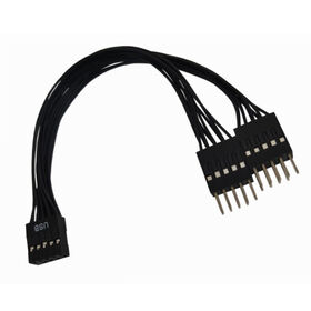 كابل تمديد 9Pin إلى مزدوج 9Pin Y Splitter ، سلك تمديد داخلي للوحة الأم 1 أنثى إلى 2 ذكر للكمبيوتر المكتبي