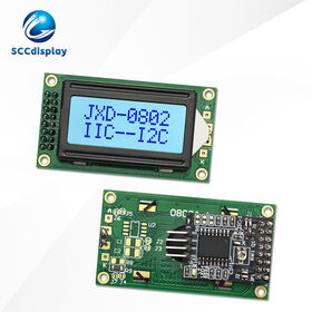 حجم صغير شاشة عرض COB LCD شاشة STN رمادي إيجابي IIC/I2C واجهة تسليط الضوء 8X2 وحدة عرض مصفوفة نقطة