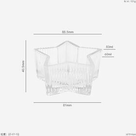 WS Harderson Luxury Star Shape Transparent Custom Color Glass Tealight Votive Candle Holder Romantic Candlelight Dinner Table Deco