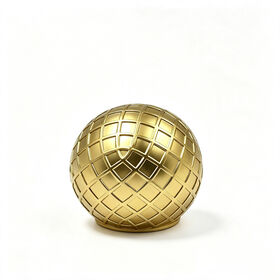 Electroplated Die Cast Metal Liquor Cap | Spherical Woven Grid Embossed Custom Stopper