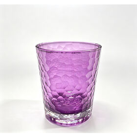 Verre à Boire Harderson Multicolore à Facettes Texturées Nid d'Abeille, Verres Décoratifs pour Boissons & Photophores, Décoration d'Intérieur