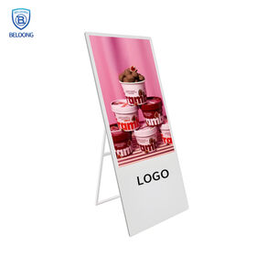Vente en gros ODM 32/43/49/55 pouces 4K Android System écran publicitaire pliant pour rue avec télécommande, lecteur publicitaire portable