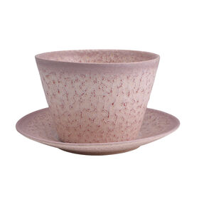 Juego de Taza y Platillo Pequeño para Latte Art Rosa Claro