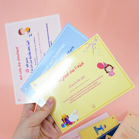 Kemasan Kertas Karton Berkualitas Tinggi untuk Label Gantung Merek Pakaian dengan Stiker Keamanan Teks Peringatan Kustom