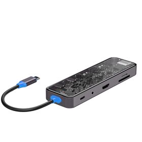 10-in-1 Typ-C Hub Laptop Dockingstation mit gehärteter Glasabdeckung, High-End-Hub