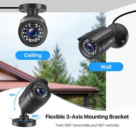 ZOSI 4er Pack 1080P HD TVI Kabelgebundene Sicherheitskamera 80ft Nachtsicht IP66 Wasserdichte Bullet CCTV Kamera für 5MP 4K DVR System OEM