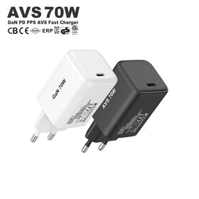 Factory Direct GaN 70W Charger USB C PD3.2 AVS PPS Fast Charging for iPhone Universal Plug Laptop 65W Wall Charger for Samsung