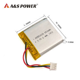 Fabrikneu AS553436 3.7V 650mAh Wiederaufladbare Lithium-Polymer-Batterie für tragbare drahtlose Geräte - Star-Produkt