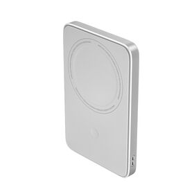 5000mAh Drahtlose Power bank Mini magnetische tragbare Power bank 15W PD Schnell ladung Ultra dünnes Metall gehäuse mit verstecktem Telefonst änder