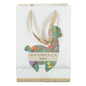 Emballage de papier de logo personnalisé en gros pour le thème de vacances Sac de transport en papier avec poignée en corde de coton Emballage cadeau
