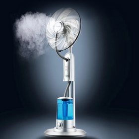 Wholesale 16 inch black misting water tank spray standing fan -NEW