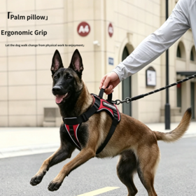 Großhandel Neues grenzüberschreitendes Hundegeschirr für mittelgroße und große Hunde, reflektierende Leine für den Nachtgebrauch, Imitation Nylon Hundeleine