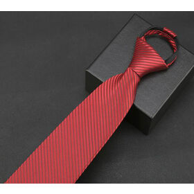 Poliéster Jacquard raya corbata 145cm hombres de negocios formal accesorio con tecnología de tejido mejorado