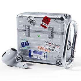 MIAK CARRIER Étui pour Écouteurs Sans Fil AirPods 4ème Génération, Design Coréen Original Style Valise avec Autocollant Personnalisable DIY
