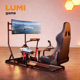 LRS17-BS03 Adjustable Flight Simulator Cockpit Tiltable Sim Flight Frame Rig for Logitech Thrustmaster Boeing Game Setup