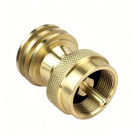 Adaptateur fileté en laiton de rotation CNC personnalisé, boîtier métallique de connecteur circulaire, raccord d'accouplement usiné avec précision pour l'industrie