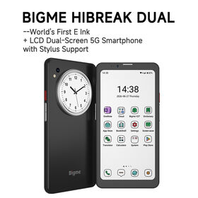 هاتف ذكي 5G Bigme HiBreak بشاشة مزدوجة E-ink + LCD، دعم القلم، شاشة ملونة، 12+256 جيجابايت، للبيع بالجملة