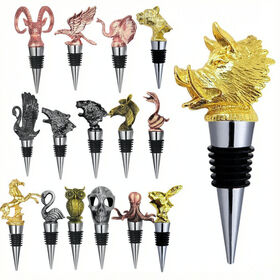 Custom 3D Animal Design Bottle Stopper Metal Wine Stoppers