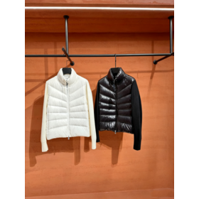 Herren Daunen-Strick-Cardigan-Jacke, Gepolsterter Woll-Reißverschluss-Cardigan, Leichte Winter-Freizeit-Oberbekleidung