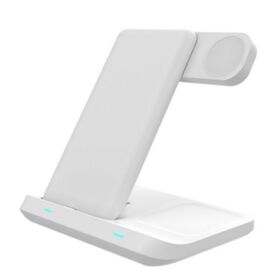 Fabricant personnalisé électrique intelligent téléphone mobile de bureau charge rapide portable 15w pliable 3 en 1 chargeur sans fil stand