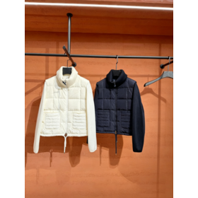 Damen-Strickjacke mit Daunenfüllung, Reißverschluss, Wollmischung, Winter, Freizeit-Oberbekleidung