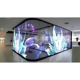 P5 Flexible LED-Bildschirm Crystal Film - Gebogenes LED-Display, weiches LED-Panel für Einkaufszentren und Ausstellungsprojekte