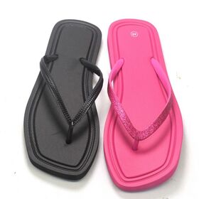 Sandales occasionnelles légères de plage d'été de tongs d'EVA des femmes avec la courroie de scintillement