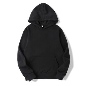 Bequeme, einfarbige Fleece-Kapuzenpullover aus 100 % Polyester (220 g/m²) mit niedrigem MOQ für Streetwear