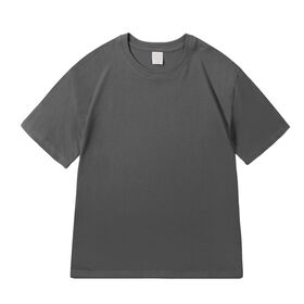 Fabrikpreis 220G Schwer Baumwolle Gekämmt Locker Geschnitten Rundhals Kurzarm T-Shirt Uni