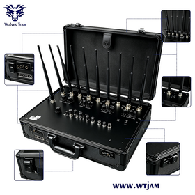 100W tragbarer Full Band Signal Blocker 10 Bands 2G 3G 4G 5G WiFi für Outdoor-und Indoor-Abschirmung