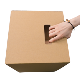 Caja de Cartón Corrugado Kraft Reforzada para Venta al por Mayor con Tapa Separada y Agujero para la Mano, Caja de Cartón para Almacenamiento de Documentos y Mudanzas en el Hogar