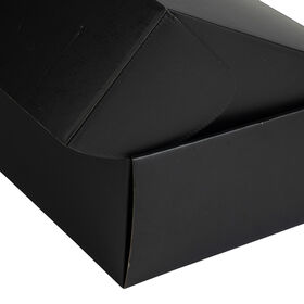 Personnalisé Noir Ondulé Mailer Boîte D'emballage D'expédition de Pliage Boîte avec Auto Couvercle de Verrouillage pour le Commerce Électronique Produits De Détail