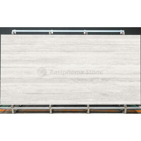 Silky White Travertine Large Surface Slab