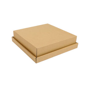 Großhandel Flache zweiteilige Kraftkarton-Geschenkbox mit Deckel und Boden - Kundenspezifisch bedruckte Kraftpapierbox für Merchandising
