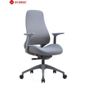 Schwarzer PU-Mesh Ergonomischer Drehstuhl mit 4D-Armlehnen, Schwerlast-Aluminiumbasis, BIFMA-zertifiziert für Gaming und Büro