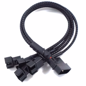 Kabel Ekstensi Kipas CPU PC, Konektor PWM 4-Pin Besar ke Kecil, Kabel Kipas Pendingin Motherboard dari Catu Daya