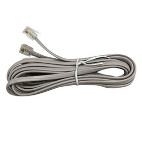 OEM/ODM Cable Factory Telecommunications RJ11 RJ12 RJ45 Telephone Cables Flat 4 Core PVC Jacket FX-LPP-6P4C-3M Black